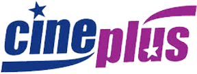 Logo da Cineplus. "Cine” em azul e estrela no “i” e “plus” em roxo com estrela no “u”. Cineplus é cliente da Riole.