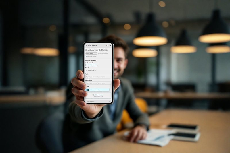 Sistema de gestão e tramitação do processo legislativo Promic Legis no celular.